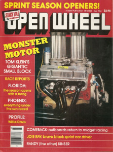 OPEN WHEEL 1984 JULY - WILLIE DAVIS, RANDY KINSER, PAT SHOLTIS, LANGHORNE